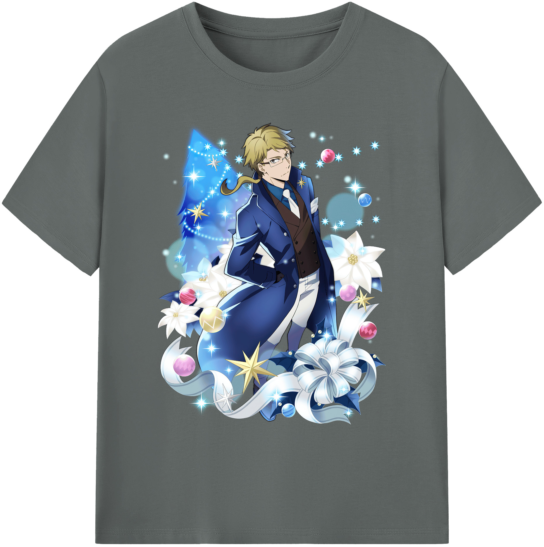（画像用） 文豪ストレイドッグス Bungo Stray Dogs 綿100％ メンズ半袖Tシャツ｜肌触りやわらか＆通気性